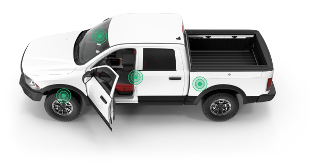 Diagram showing where to find your tire size on a vehicle